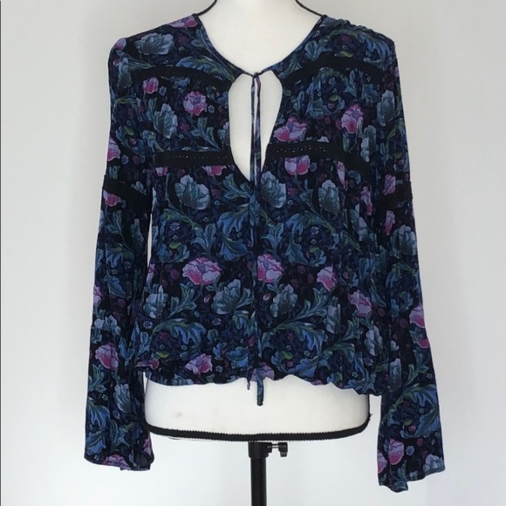 Kimchi Blue Boho Floral Top, Medium